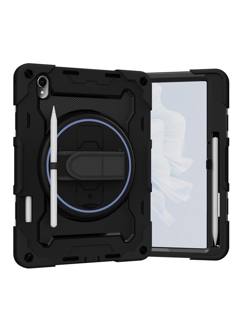 general Case Compatible with Huawei MatePad Air 11.5 inch 2023 with 360 Degree Rotating Kickstand, 3 in 1 Heavy Duty Shockproof Protective Cover with Hand/Shoulder Strap - Image 1