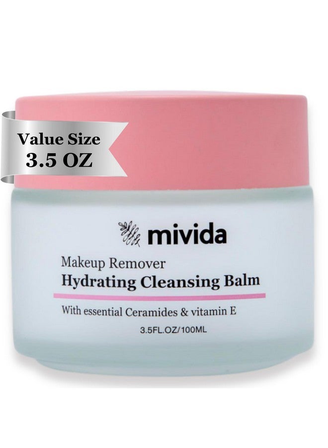 mivida Makeup Remover Cleansing Balm | Face Cleanser & Makeup Removing Balm with Essential Ceramides, Vitamin E & Hyaluronic-Acid | Value Size 3.5 fl oz - Image 1