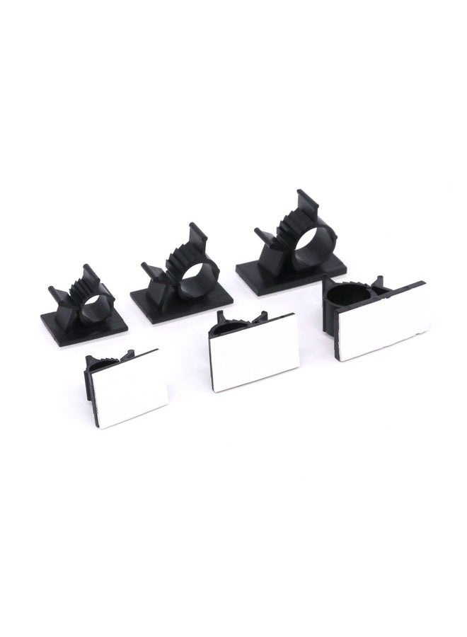 Rustark 100Pcs 3 Sizes Adjustable Multipurpose Self-adhesive Cable Clips Wire Clamps Cord Holders Cable Organizers for Cord Management - Image 4