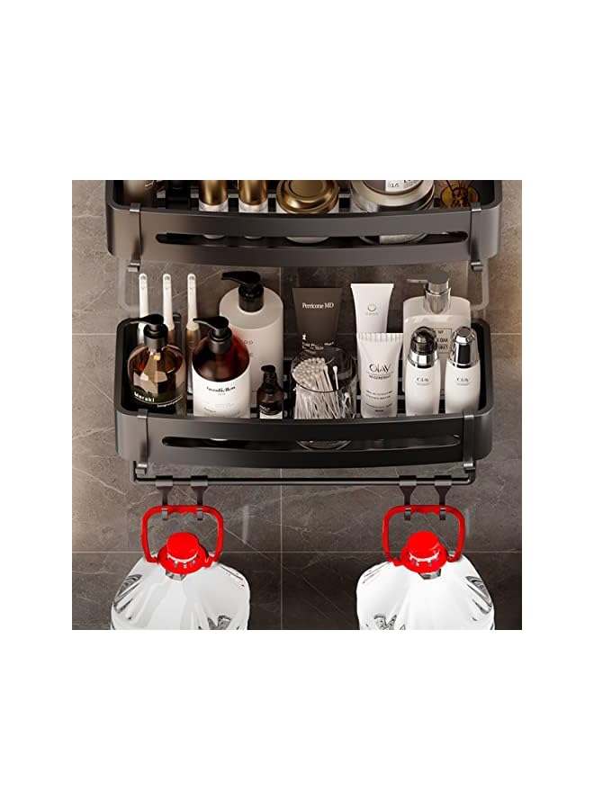 Raxoom Space Aluminum Bathroom Shelf Shower Shelves No-drill Wall Mount Shower Storage Rack Corner Shelf Bathroom Accessories - Image 5