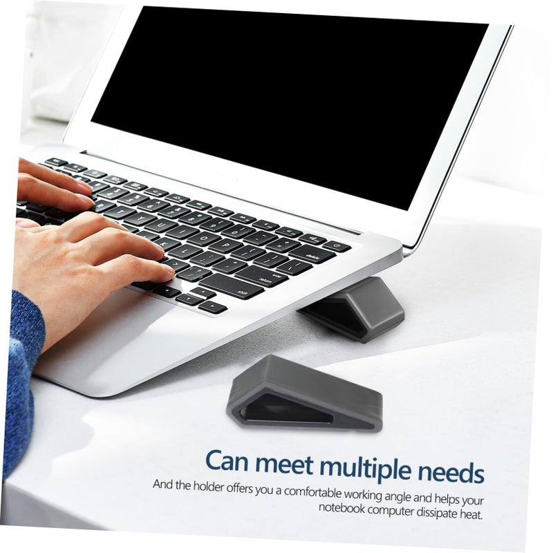2 Pcs Grey Notebook Holder Desk Riser Vertical Stand Scratch Free 7 50X2 90X2 80CM - Image 5