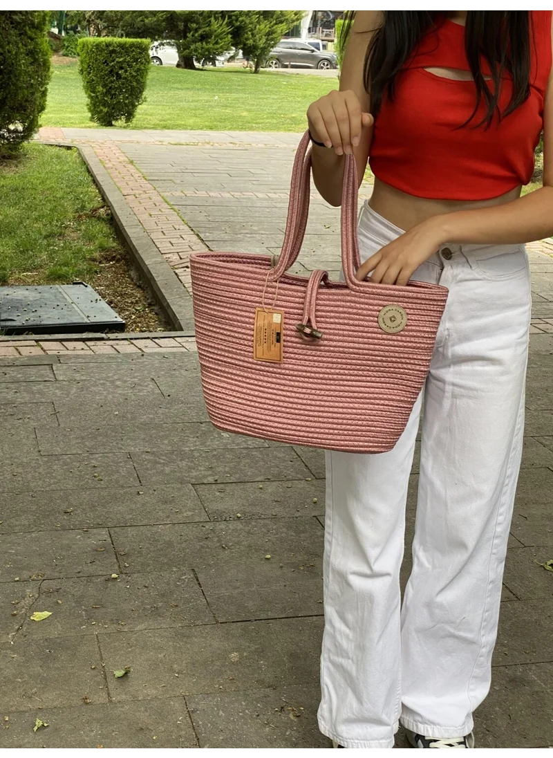 BDZ Deri Jute Straw Look Handbag Beach Bag Shoulder Bag