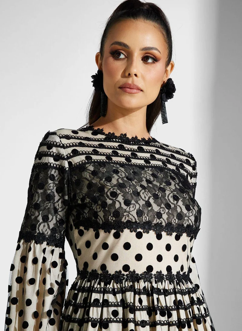 Golden Apple Lace Detail Dress