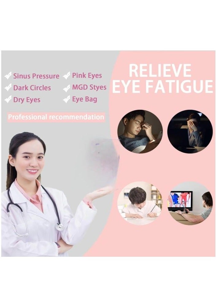 43℃ 10 Pcs Steam Eye Mask, Hyaluronic Acid Heated Eye Mask, Disposable Self-Heating Eye Mask, Eye Care for Dry Eyes, Dark Circles, Puffy Eyes, Puffiness, Eye Fatigue  - Image 2