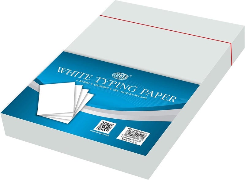 FIS Typing Paper 500 Sheets, 60 gsm, A4 Size - FSPA60A4W - Image 1