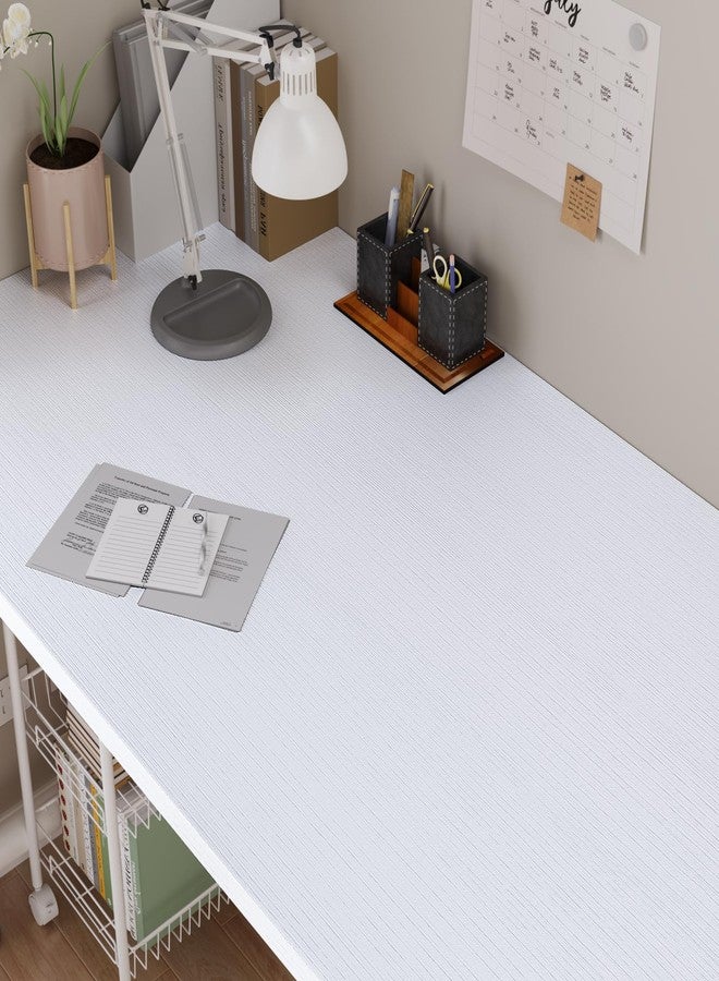 VaryPaper 15.7" x 78.7" Modern White Wood Contact Paper Peel and Stick Textured Wood Wallpaper Waterproof Wood Grain Vinyl Wrap for Cabinets Furniture Removable Self Adhesive Wood Laminate Sheets - Image 3