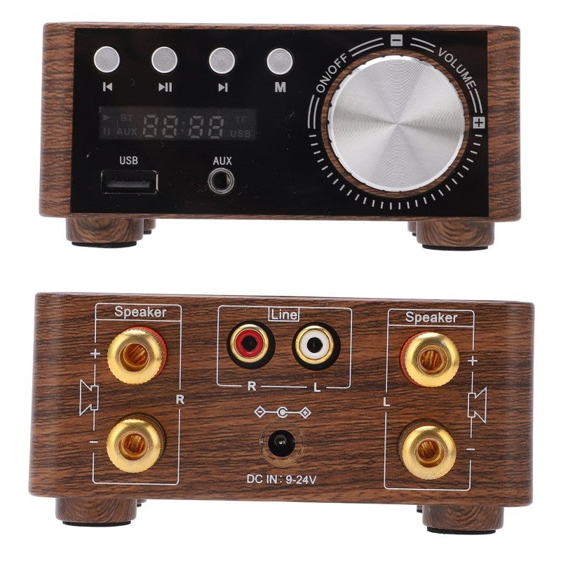 Digital Audio Amplifier: 30W Actual Output, TPA3116 Chip - High Fidelity Noise-Free Sound, Mahogany Shell Hifi Stereo Amplifier for Home Desktop Audio - Image 5