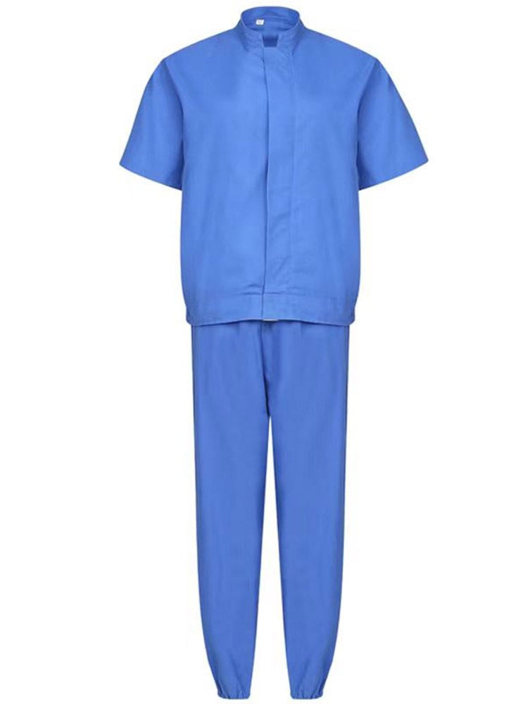 Thin Half-Sleeved Work Clothes Short-Sleeved Workshop Work Clothes Breathable Dustproof White Men And Women Summer - Image 5