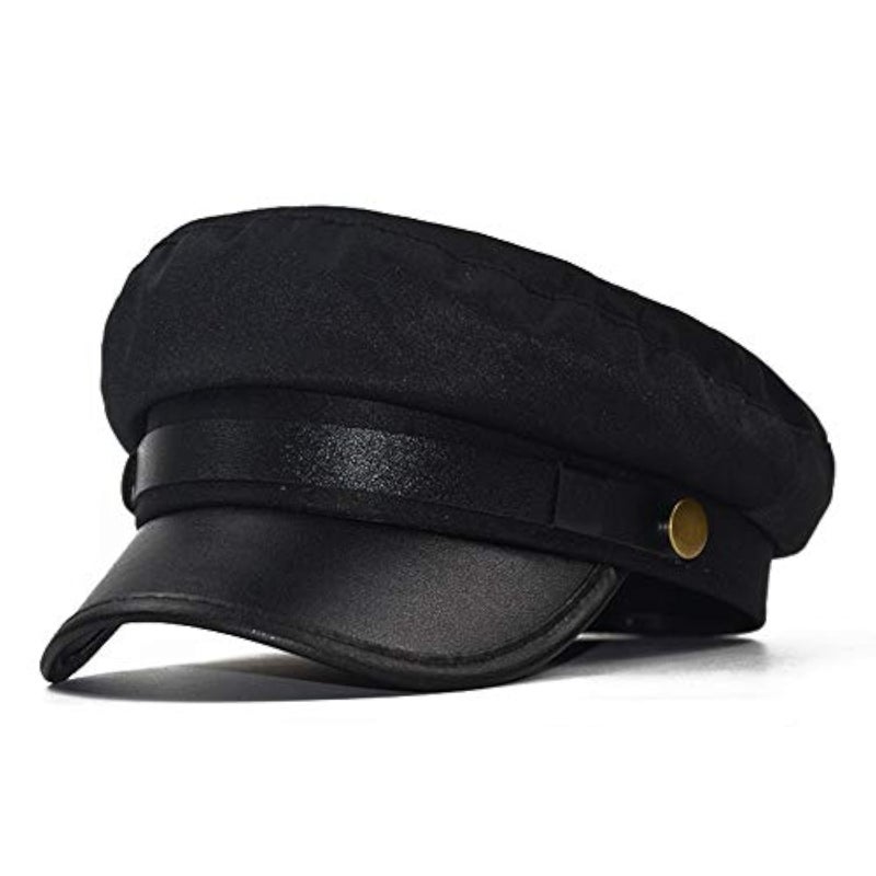 GRNUS Chauffeur Hat for Men Women Classic Vintage Newsboy Cap Costume Hats Beret Cap (as1, Alpha, one_Size, Black, One Size) - Image 1
