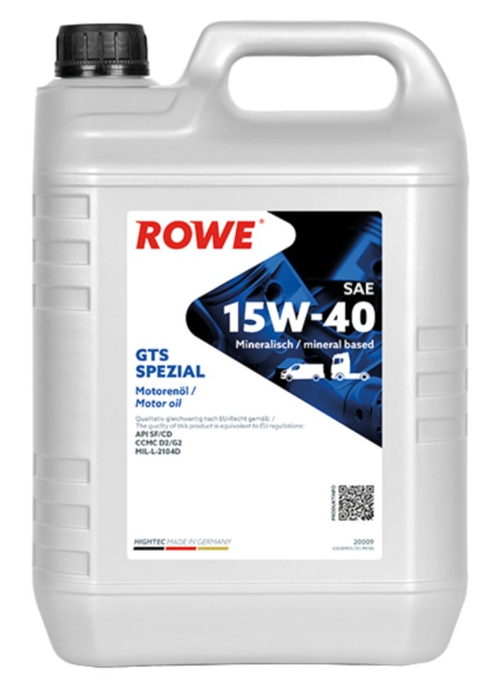 ROWE - HIGHTEC GTS SPECIAL SAE 15W-40 -5 Ltr.(Germany) - Image 1