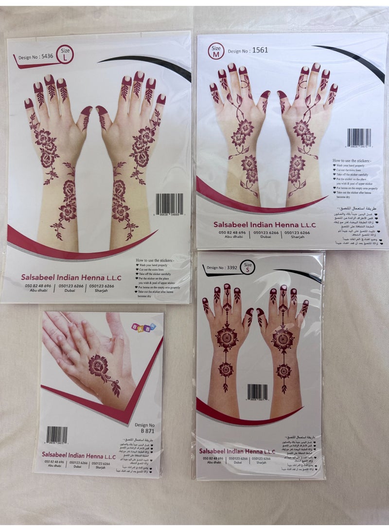 Henna Sticker /Mehandi Sticker for Womens - temporary tatoo sticker - Image 1