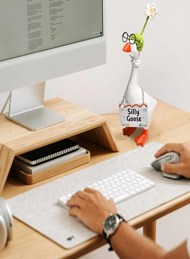 MASHDE Magnetic Goose Key Holder, 7 Inch Desk Goose with Outfits, Cute Funny Home Decor Kawaii Room Decor for Porch Desk Bedroom Office, Housewarming Gifts for Women Men - Image 3