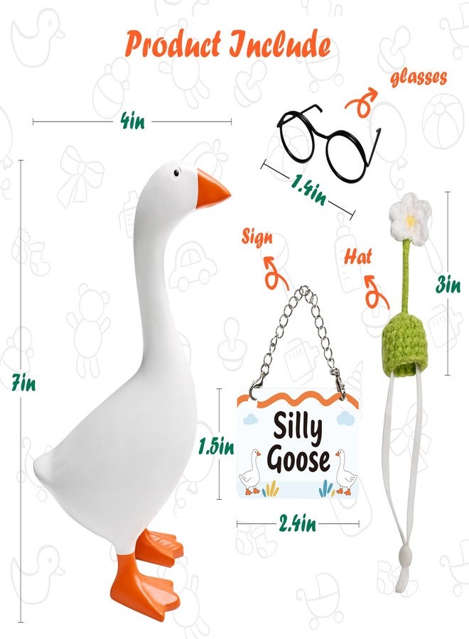 MASHDE Magnetic Goose Key Holder, 7 Inch Desk Goose with Outfits, Cute Funny Home Decor Kawaii Room Decor for Porch Desk Bedroom Office, Housewarming Gifts for Women Men - Image 4