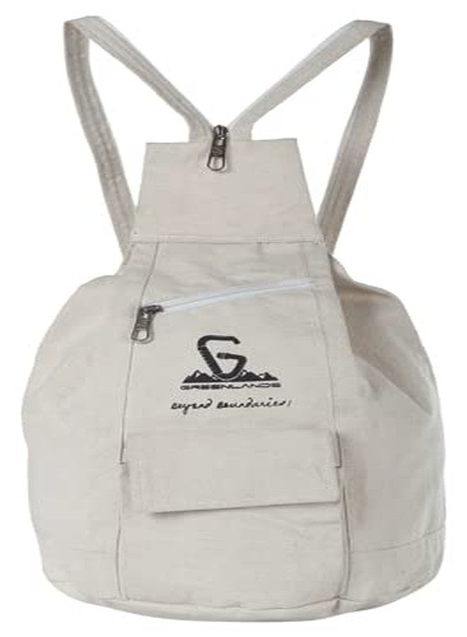 GREENLANDS 15L Canvas Backpack | Unisex Multipurpose Bag with Zippered Compartment & Organizer Pockets | Ideal for Daily Commutes & Outdoor Adventures, school,office - Image 4