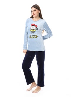 Andora Soft Sticthed Hooded Pajama Set_Sky Blue  - Image 2