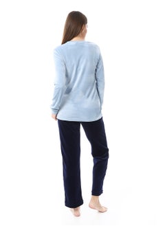 Andora Soft Sticthed Hooded Pajama Set_Sky Blue  - Image 4