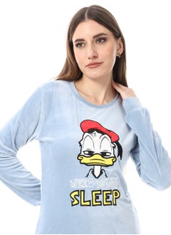 Andora Soft Sticthed Hooded Pajama Set_Sky Blue  - Image 5