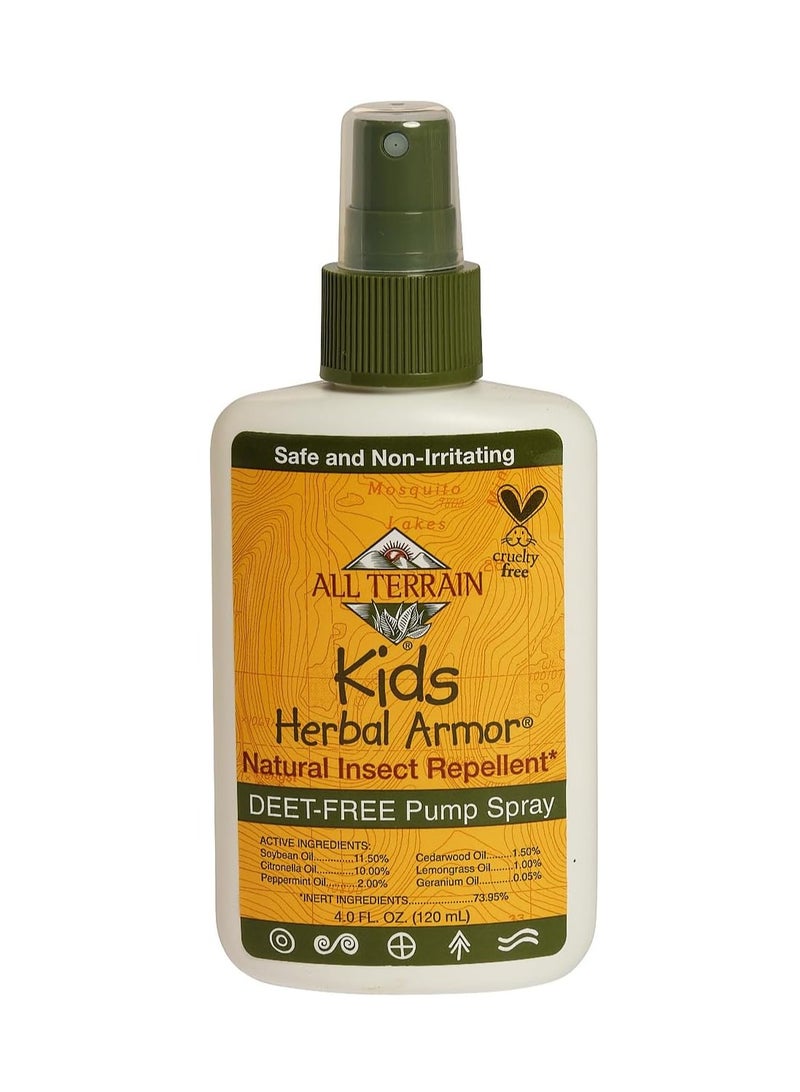 All Terrain Kids Herbal Armor Natural Insect Repellent DEET-Free Pump Spray 4 oz 120ml - Image 1