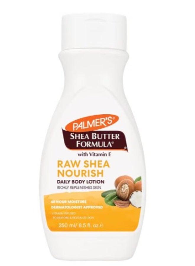 بالمرز لوشن الجسم اليومي بزبدة الشيا الخام من بالميرز – 250مل، يرطب لمدة 48 ساعة، غير دهني وخالي من البارابين والكبريتات - Image 1