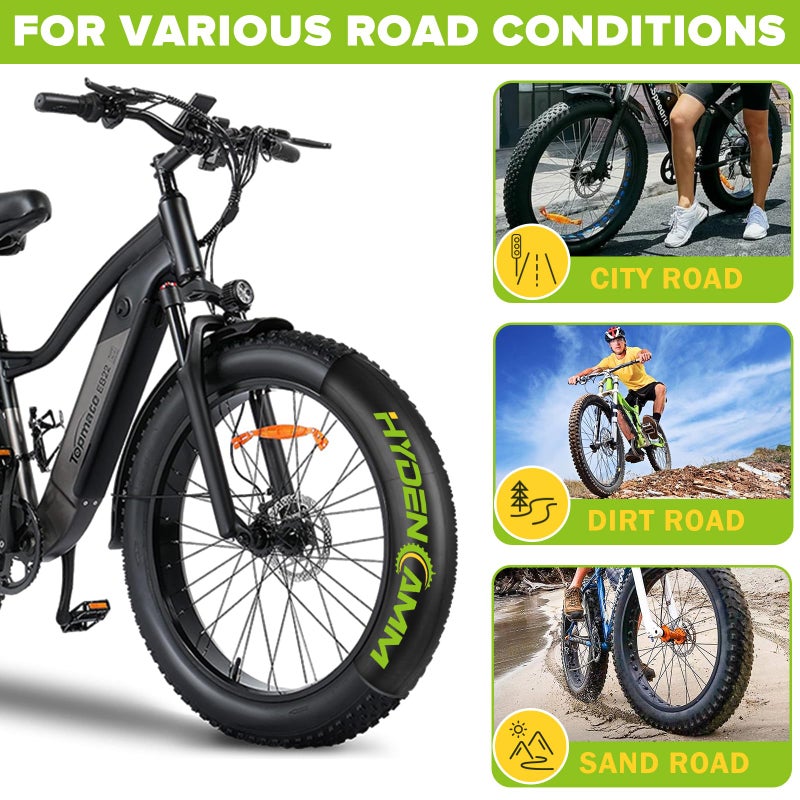 Hydencamm 2 Pack 26x4.0 Fat Bike Tube, 26x3.5/4.0 E-Bike Fat Bicycle Inner Tube AV Schrader Valve with 2 Tire Levers, 26 x 4.0 Fat Tire Bike Inner Tubes for Ebike Electric Bicycle Road Mountain - Image 4