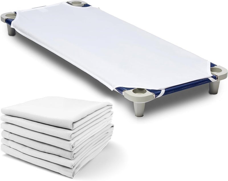 Rollee Pollee 6 Piece Preschool and Daycare Super Soft Sheets, Fits Most Cots - Image 1