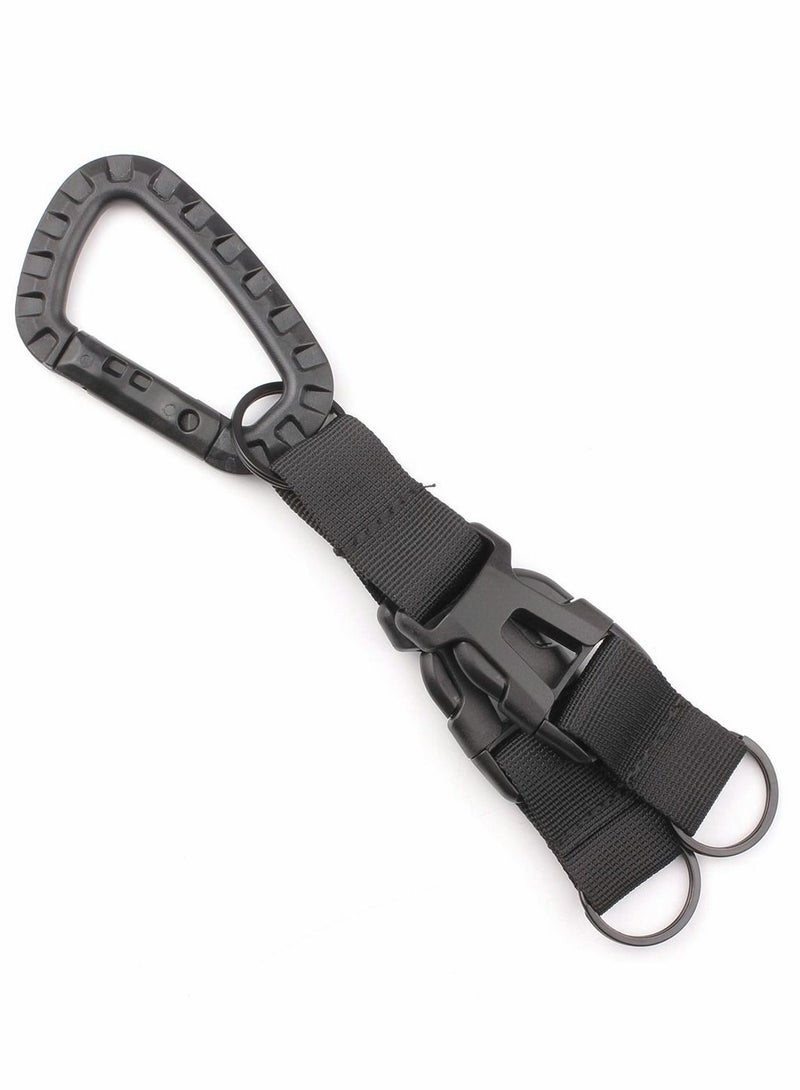 Excefore Multifunction Nylon Military Hanging Buckle Tactical Key Hook Webbing Belt Carabiner Clip Handing Belt Clip Backpack Buckle Waist Bag Holder Accessories 4PCS  - Image 4