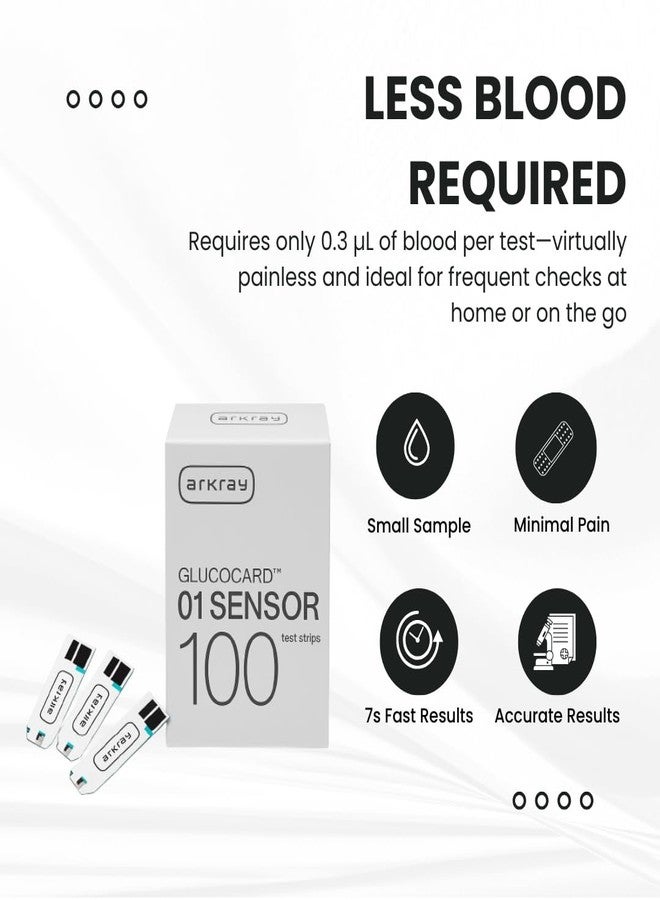 ARKRAY Glucocard 01 Mini/Plus- 100 Strips Pack | Bottle-Pack | Made in India | Japanese Technology - Image 3