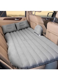 H HANUMANT ENTERPRISE Premium Car Inflatable Bed with Pump 2 Air PillowQuick Inflatable Back Seat BedCar Inflatable MattressCar Bed MattressCar Bed For KidsTravelTripsCampingPicnicPool BeachUniversal FitGrey  - Image 1