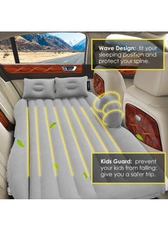 H HANUMANT ENTERPRISE Premium Car Inflatable Bed with Pump 2 Air PillowQuick Inflatable Back Seat BedCar Inflatable MattressCar Bed MattressCar Bed For KidsTravelTripsCampingPicnicPool BeachUniversal FitGrey  - Image 2