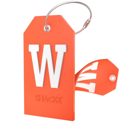 Shacke Initial Luggage Tag with Full Privacy Cover and Stainless Steel Loop – (Letter W) - Image 5