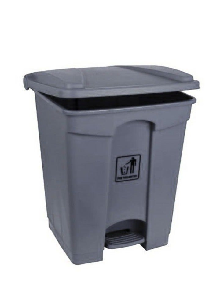 AKC Step Trash Bin | Plastic Matte Finish | Functional Waste & Garbage Waste Bin | Suitable For Homes, Villas, Large Areas & Communal Spaces | 45 Liters Grey - Image 1