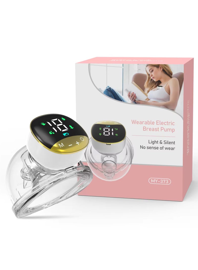 DubaiGallery MY-373 LED Wearable Breast Pump, Automatic Silent Electric Breastfeeding Pump with Transparent Pumping Machines - Image 1