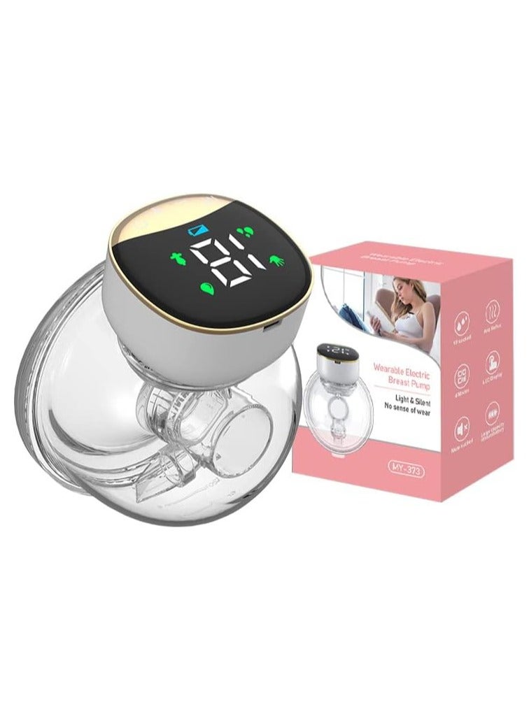 DubaiGallery MY-373 LED Wearable Breast Pump, Automatic Silent Electric Breastfeeding Pump with Transparent Pumping Machines - Image 2