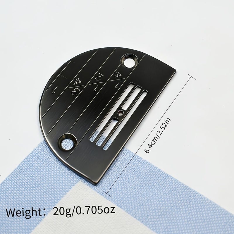 Black Titanium Steel Needle Plate EH For Flat Sewing Machines - Image 3