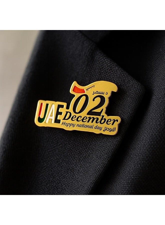 Home Care UAE National Day Badge â 2nd December Lapel Pin | Gold Enamel Pin with UAE Flag Design for Patriotic Celebrations & Gifts - Image 3