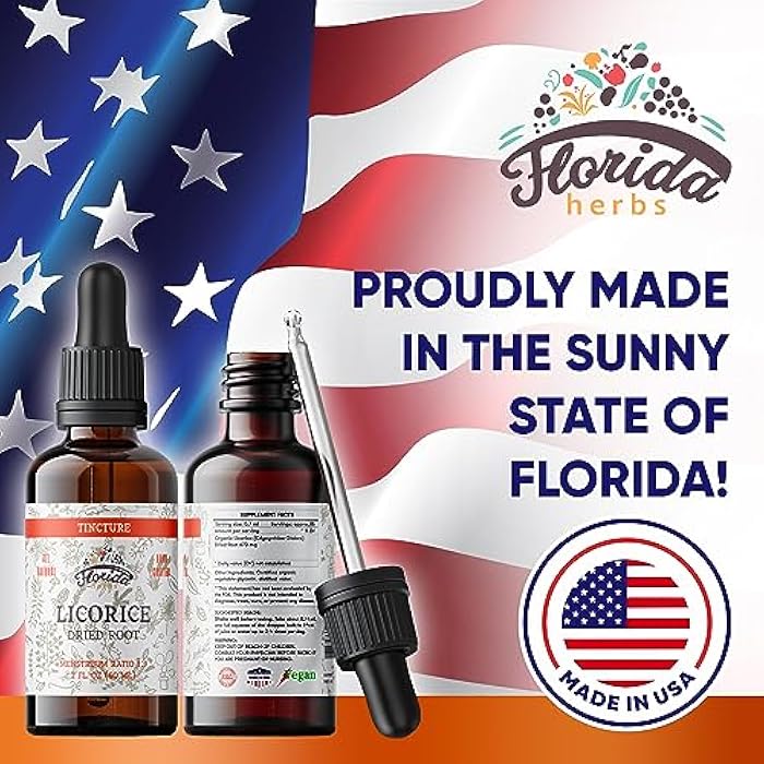 FLORIDA HERBS Licorice Tincture, Organic Licorice Extract (Glycyrrhiza Glabra) Dried Root, Herbal Supplement, Non-GMO in Cold-Pressed Organic Vegetable Glycerin 2 oz, 670 mg - Image 5