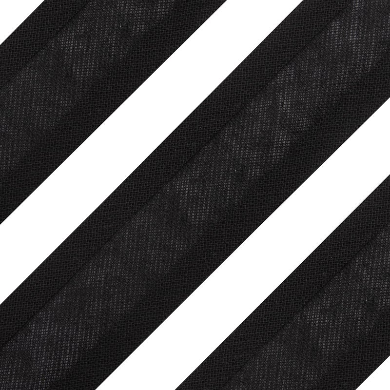 Realm Bias Binding Tape Cotton 1 Inch  25mm  5 Metres Black