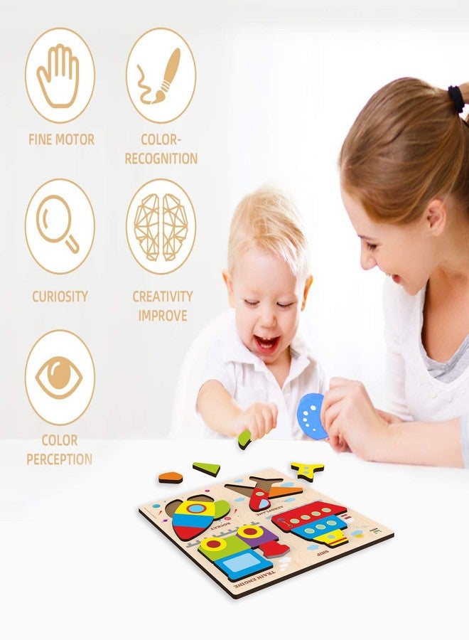 Webby Transport Wooden Puzzle for 2-4 Years Old Toddlers - Learning Puzzle Toys for Pre School and Montessori Kids - Image 5
