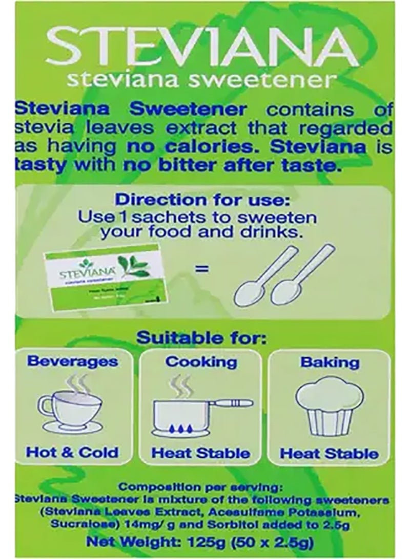 ستيفيانا محلي من أوراق ستيفيا صحي ولذيذ 50 كيس - Image 2