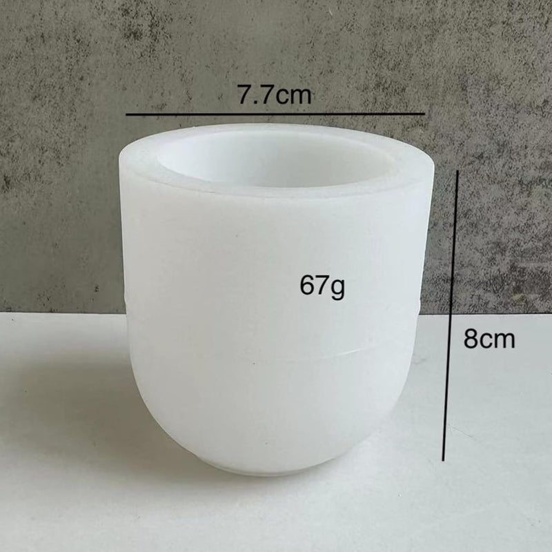 FirstTry Candle Mold I 3D Fondant Round Mouth Shape Silicone Scented Wax Mould I for DIY Handmade Art Crafts Resin Jewelry Storage Box Ring Trinket Makeup Container Flower Pot Holder Home Décor - Image 2
