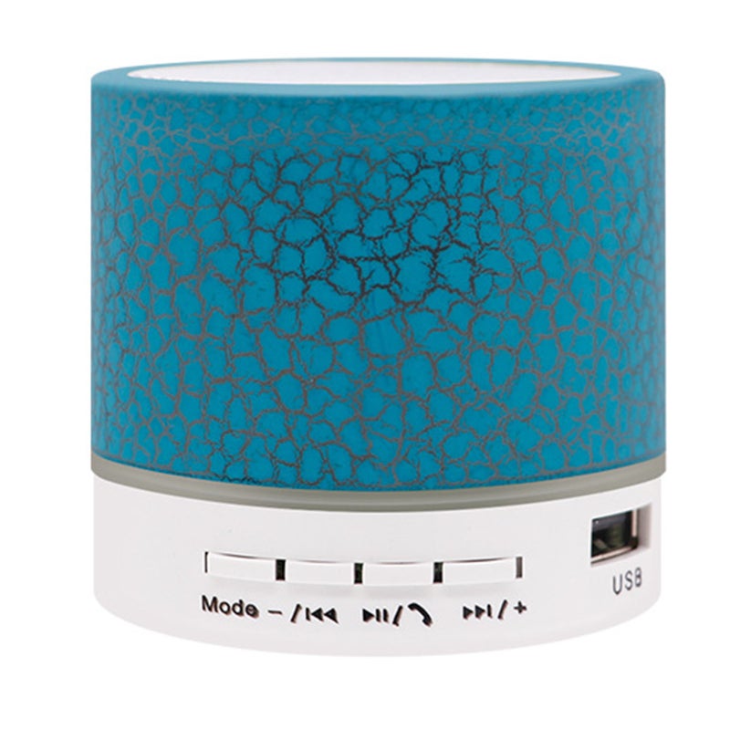Mini Bluetooth Speaker: Blue ABS+PC Crack Design - 10M Wireless Range, 16G U Disk TF Card Support, AUX Compatibility for Home, Outdoor, Travel - Image 1