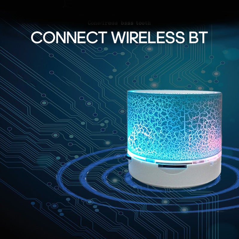 Mini Bluetooth Speaker: Blue ABS+PC Crack Design - 10M Wireless Range, 16G U Disk TF Card Support, AUX Compatibility for Home, Outdoor, Travel - Image 5