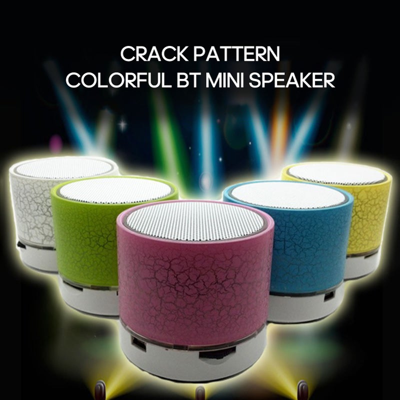 Mini Bluetooth Speaker: Blue ABS+PC Crack Design - 10M Wireless Range, 16G U Disk TF Card Support, AUX Compatibility for Home, Outdoor, Travel - Image 4