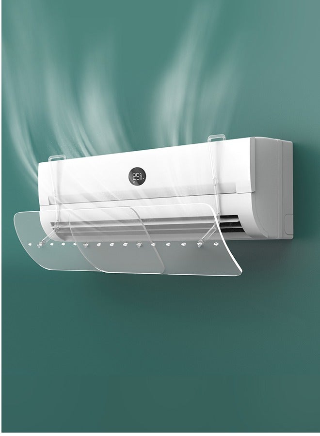 Split AC air Deflector Air Conditioner Deflector Adjustable Punch-free Anti Direct Blowing Outlet Air Baffle Windshield for Home Split Air Conditioner(transparent) - Image 1