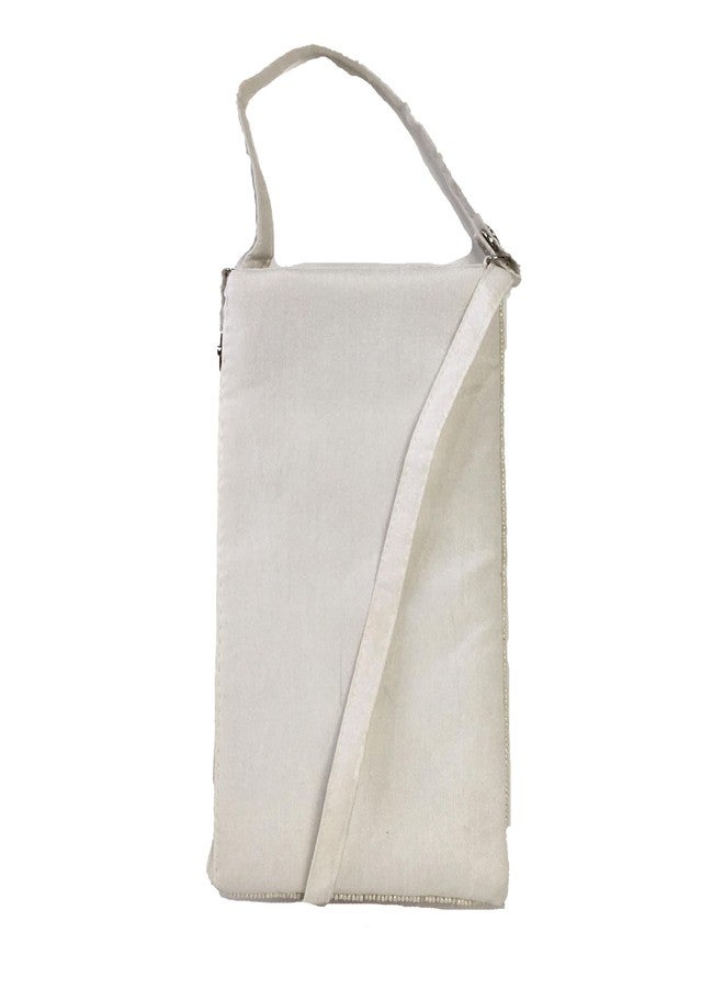 بامبو تردينج حقيبة هاتف كروسبودي مزينة بخرز على شكل فلامنجو سانتا، حقيبة يد احتفالية للعطلات باللون الأبيض الثلجي، هدية عيد الميلاد متعددة الألوان للنساء - Image 2