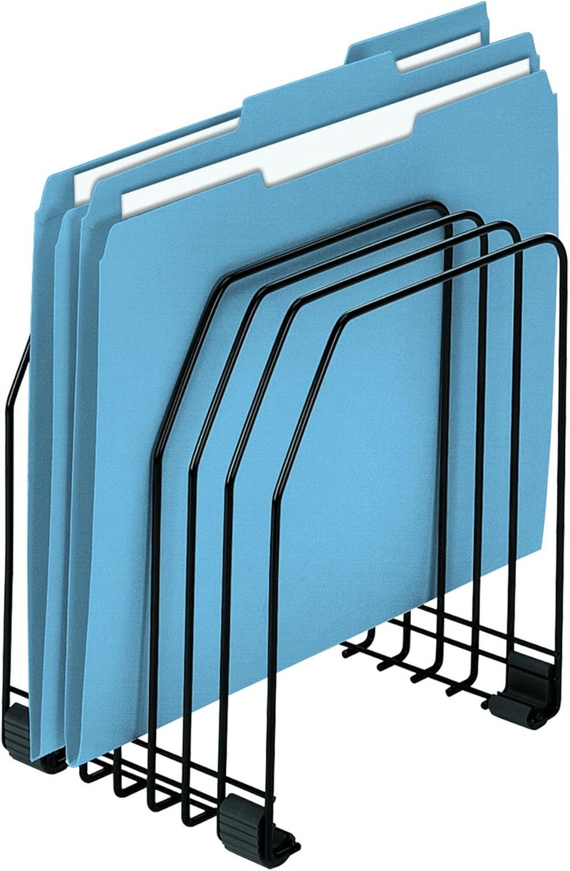 Fellowes Workstation File Organizer, 7 Section, Wire, Black (68112) (Pack of 6) - Image 1
