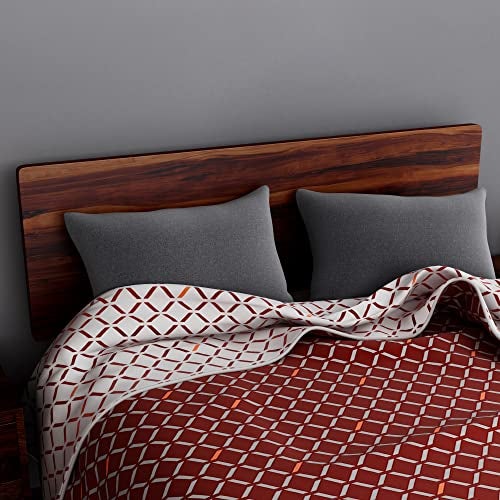 Sleepyhead Honeycomb - 120 GSM Pure Cotton Reversible Dohar AC Blanket | Double (84″×88″) Maroon & White | Soft, Lightweight Year-Round Comfort - Image 3