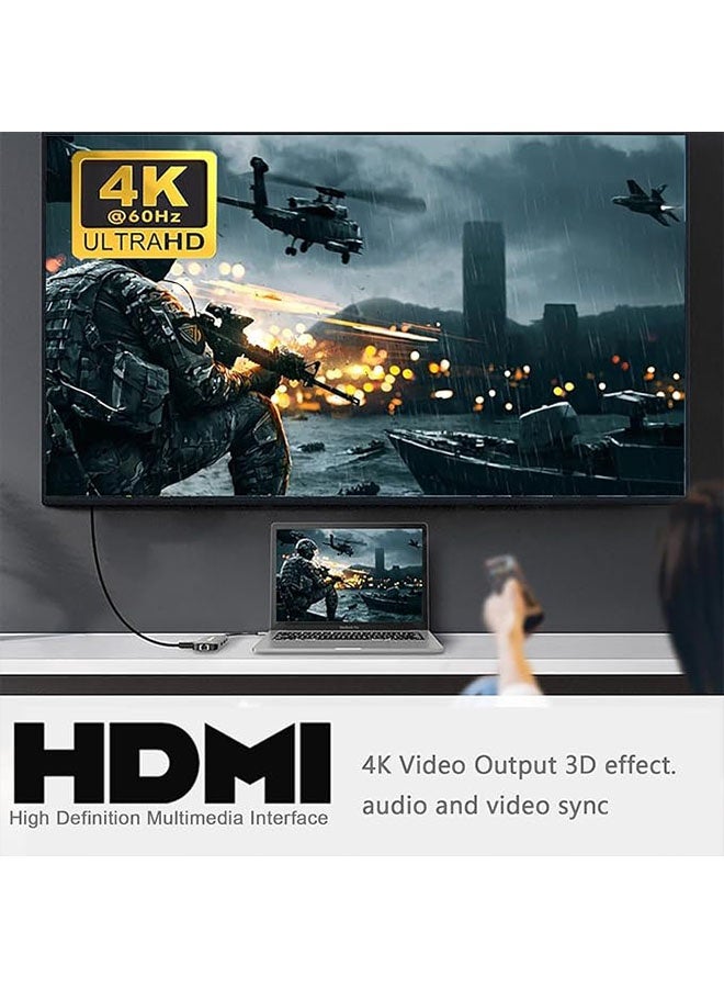 8-in-1 Multiport Dock USB C Hub Adapter, Ethernet HDMI 4K Card Reader, PD Charging Port Compatible with MacBook Pro/Air and Type C Windows Laptop - Image 5