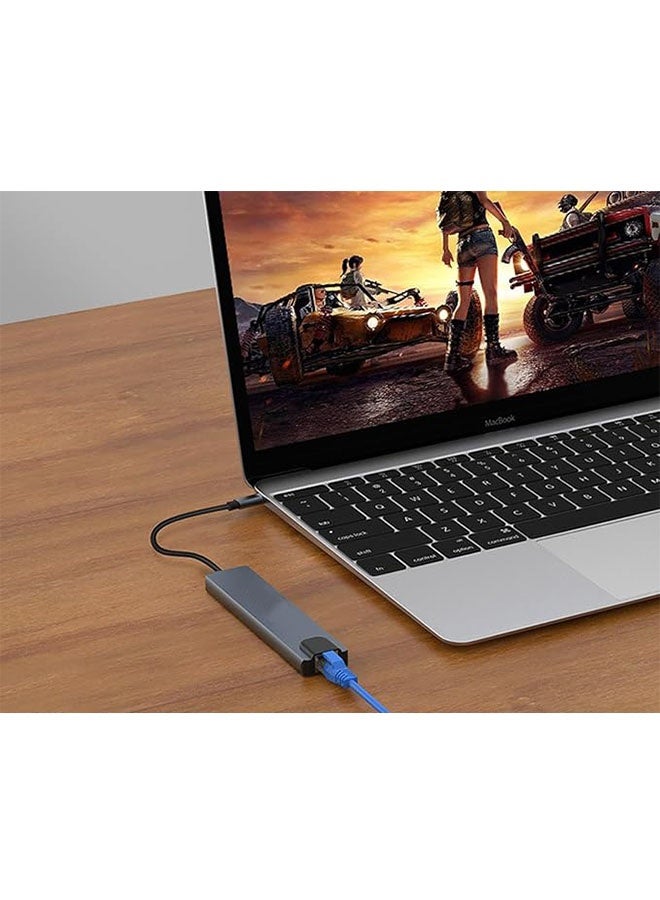 8-in-1 Multiport Dock USB C Hub Adapter, Ethernet HDMI 4K Card Reader, PD Charging Port Compatible with MacBook Pro/Air and Type C Windows Laptop - Image 3