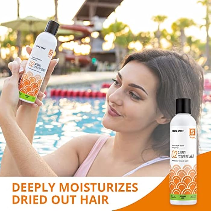 Solpri Swimmers Chlorine Vitamin C Swim Shampoo Body Wash with Pre & Post Swim Conditioner (16 Fl Oz Total) - Image 4